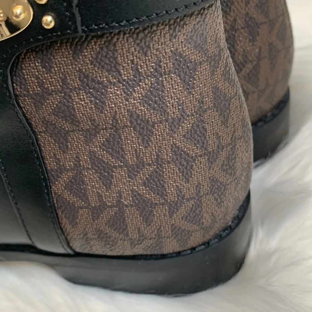 MICHAEL KORS black & brown booties size 6.5 - Picture 8 of 8